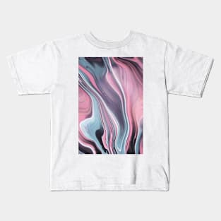 Pink Grey Abstract Painting Kids T-Shirt